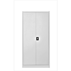 METAL STATIONERY CUPBOARD W 900 x D 450 x H 1850mm White