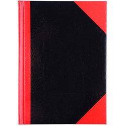 Cumberland Black & Red Notebook Gloss A5 200 Leaf 