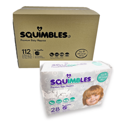 Squimbles Nappies Carton - XX Large - Size 6