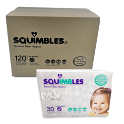 Squimbles Nappies Carton - X Large - Size 5