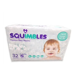 Squimbles Nappies - Pack - Large - Size 4