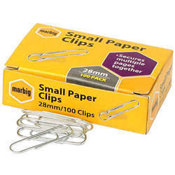 Marbig Paper Clips Small 28mm