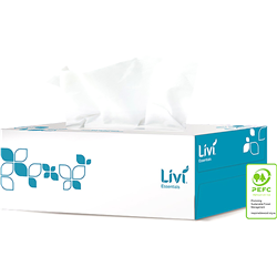Livi Essentials Facial Tissues Hypoallergenic 2 Ply 200 Sheets 30 Ctn
