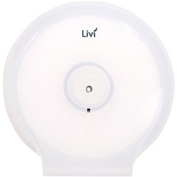 Livi Jumbo Toilet Roll Dispenser Single White 