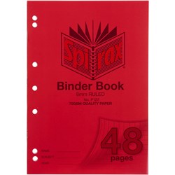 Spirax P122 Binder Book Poly Cover A4 48 Page 8mm Ruled 