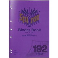 Spirax P128 Binder Book Poly Cover A4 192 Page 8mm Ruled 