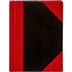 Spirax Casebound Notebook A5 200 Page Black and Red