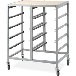 Visionchart Tote Tray Trolley Double Rack  10 Bay