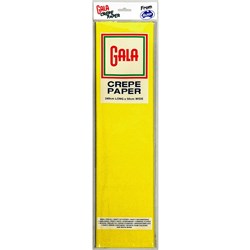 Alpen Gala Crepe Paper 240 x 50cm Canary Pack Of 12 