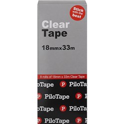 Pilotape Sticky Tape 18mm X 33m Clear 