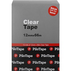 Pilotape Sticky Tape 12mm X 63m Clear 