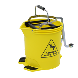 Edco 15 Litre Wringer Mop Bucket - Yellow