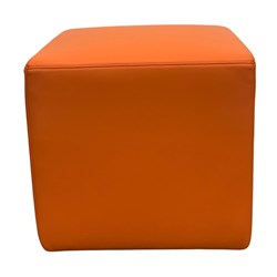 K2 Marbella Cook Senior Square Ottoman Orange PU Leather 