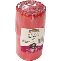 Rainbow Corrugated Board Border Roll Red 180GSM 60mmx15m Pack of 2