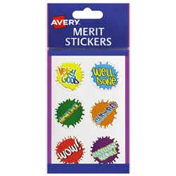 Avery Merit Stickers Paint Splats Pk96 Flatpack 