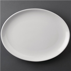 Athena Hotelware Oval Coupe Plate - 254x178mm 10x7 3 4 Box 12