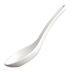 Party spoon melamine white 130x45mm
