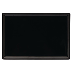 Platter Black Melamine 350x240mm Black Box of 6