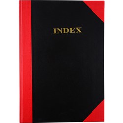 Cumberland Black & Red Notebook A4 100 Leaf Indexed 