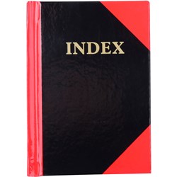 Cumberland Black & Red Notebook Gloss A7 100 Leaf Indexed