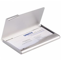Durable Business Card Box Aluminium 20 Card Capacity 
