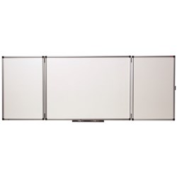 Nobo Folding Confidential Whiteboard Non Magnetic 1200 x 900mm Silver Frame