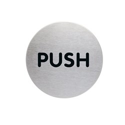Durable Pictogram Sign Push 65mm Silver  