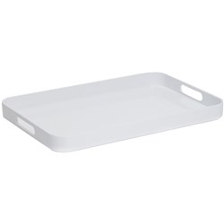 Compass Large Melamine Tray With Side Handles 480 x 310 x 43mm White