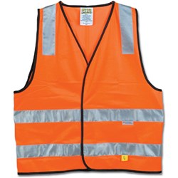 Maxisafe Hi-Vis Day Night Safety Vest Orange Medium 