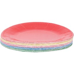 Zart Paper Plates Assorted 230mm Bright Colours Pack of 50