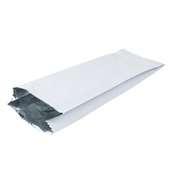 Paper Bag Kebab Plain Foil Lined White 270x100x40mm Pkt 250