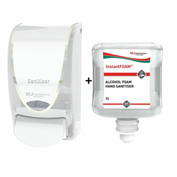 Deb InstantFOAM Hand Sanitiser 1 Ltr - Pod + Dispenser