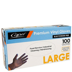 Powder Free Blue Vinyl Gloves Large Pack