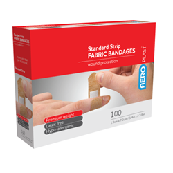 Fabric Bandage Standard Strip Box 100