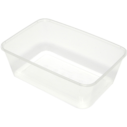 Container Rectangular Pp Microwavable Takeaway Clear 750ml Pkt 50