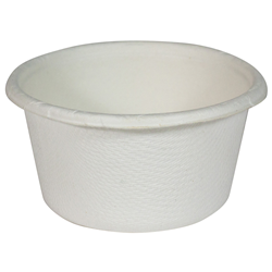 Container Round Natural Fibre Portion Cup White 2 Oz 60ml Pkt 100