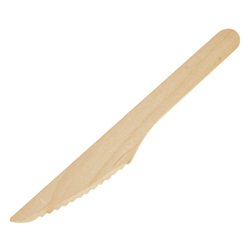 Cutlery Knife Wooden Kraft 165mm Pkt 100
