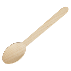 Cutlery Spoon Wooden 160mm Pkt 100